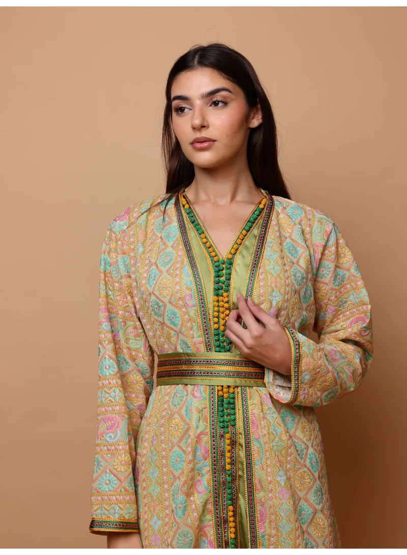 IKKXA Ikkxa Sondos Jalabiya IK1079 Yellow